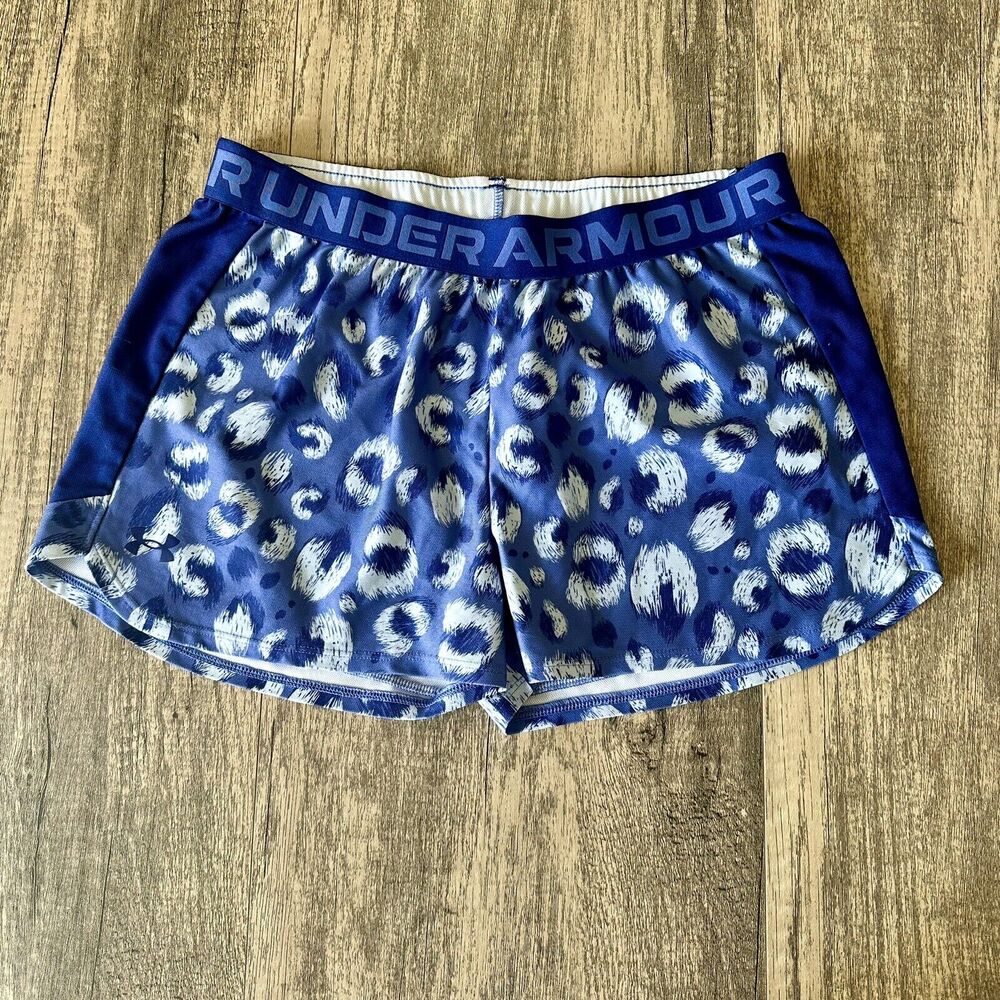 Girls Under Armor Youth Large Elastic Waist Running Shorts Athletic Wear YXL